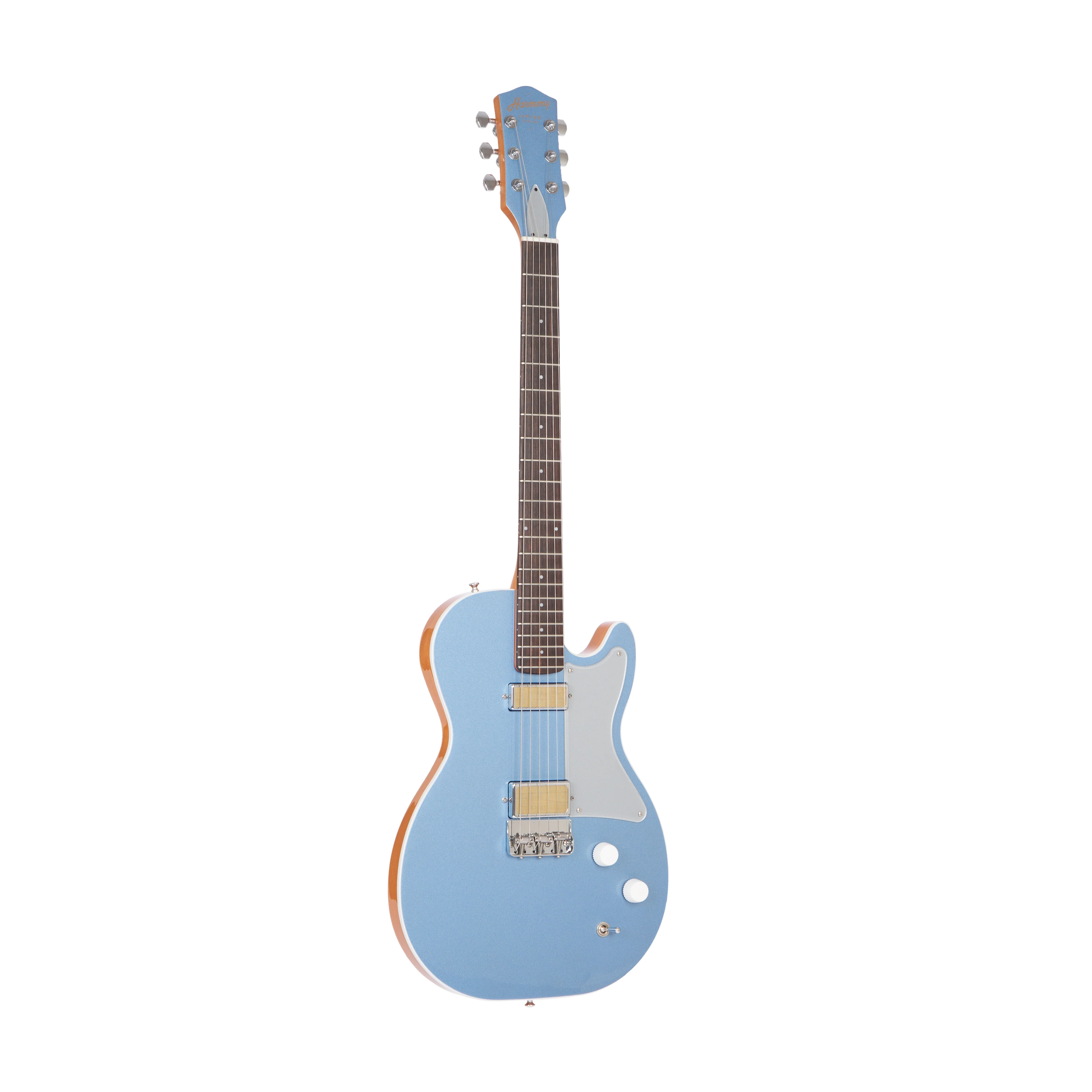 Harmony Standard Series Jupiter Thinline Electric Guitar w/Case, Sky Blue - Image 2