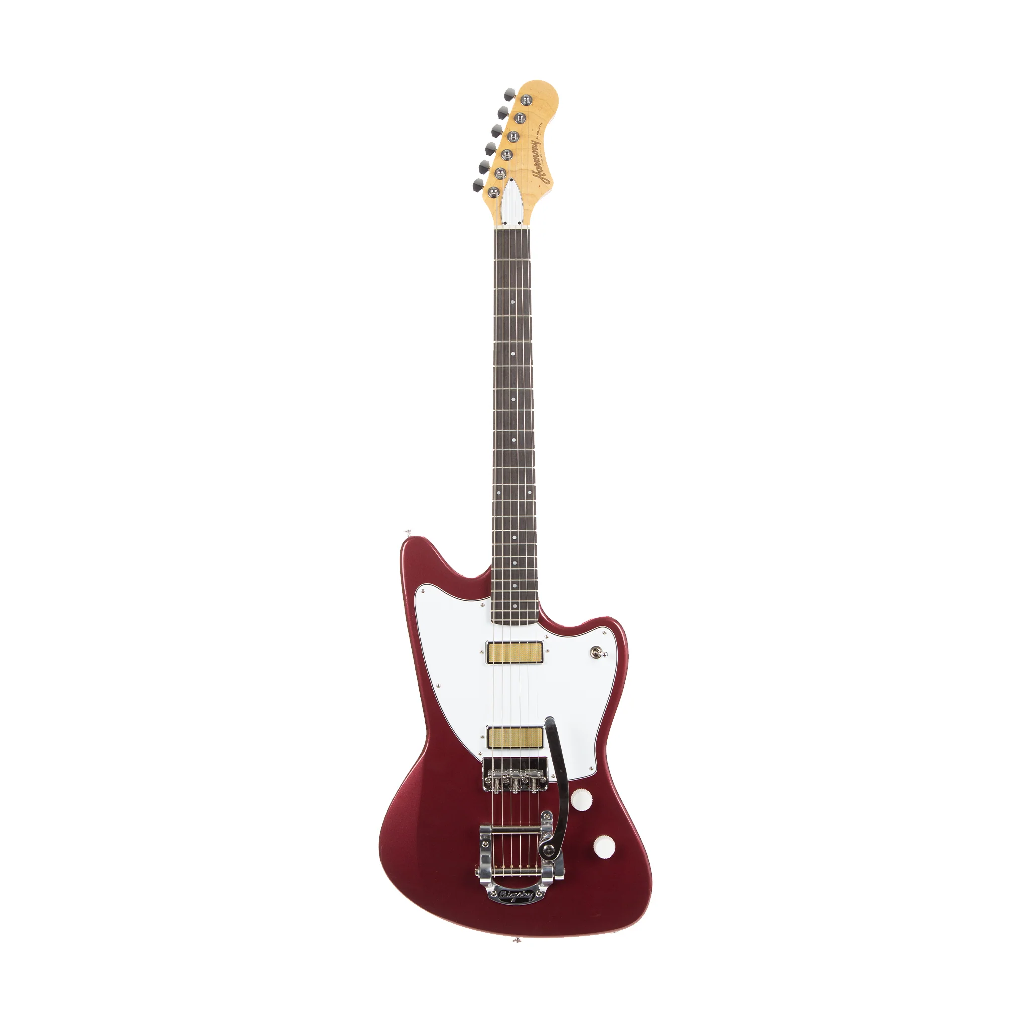 Harmony Standard Series Silhouette w/ Bigsby Electric Guitar w/Case, RW FB, Burgundy