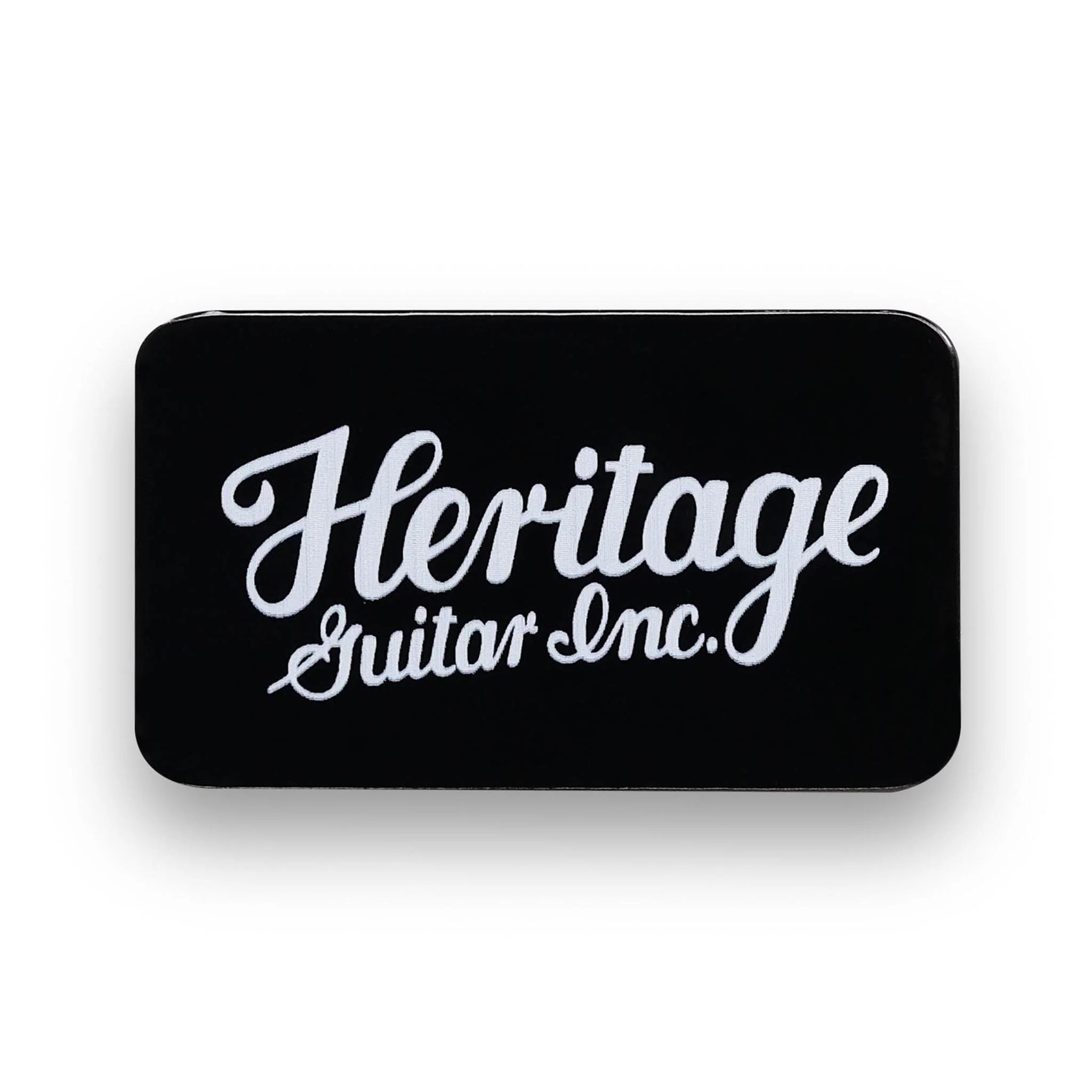 Heritage Celluloid Black Vintage Guitar Pick, Medium, 12-Pick Tin - Image 2