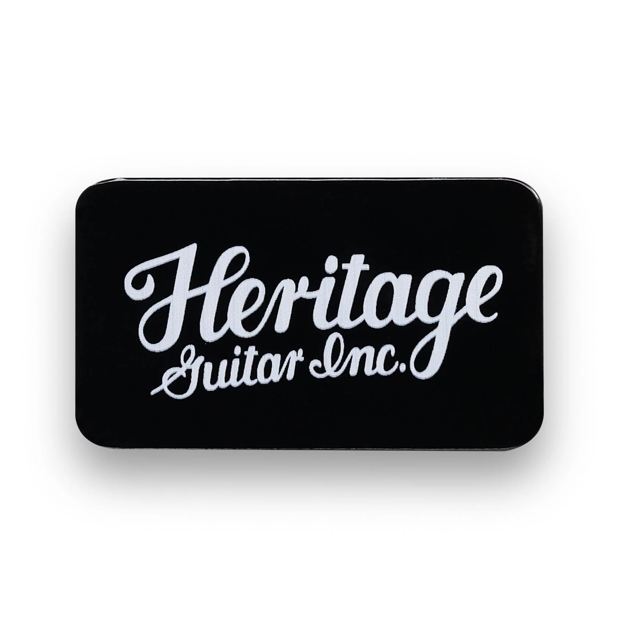Heritage Celluloid Black Vintage Guitar Pick, Thin, 12-Pick Tin - Image 2