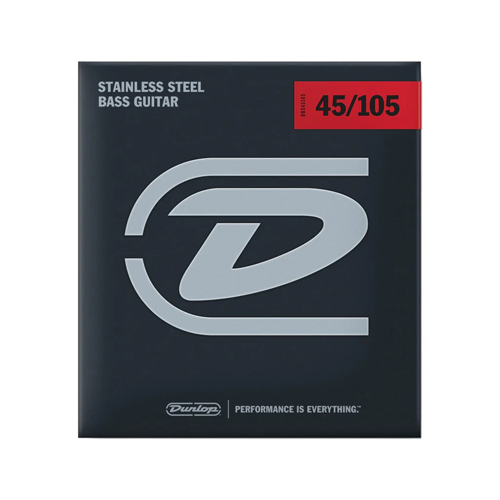 Jim Dunlop DBS45105 Stainless Steel Bass 4-String Set, 45-105