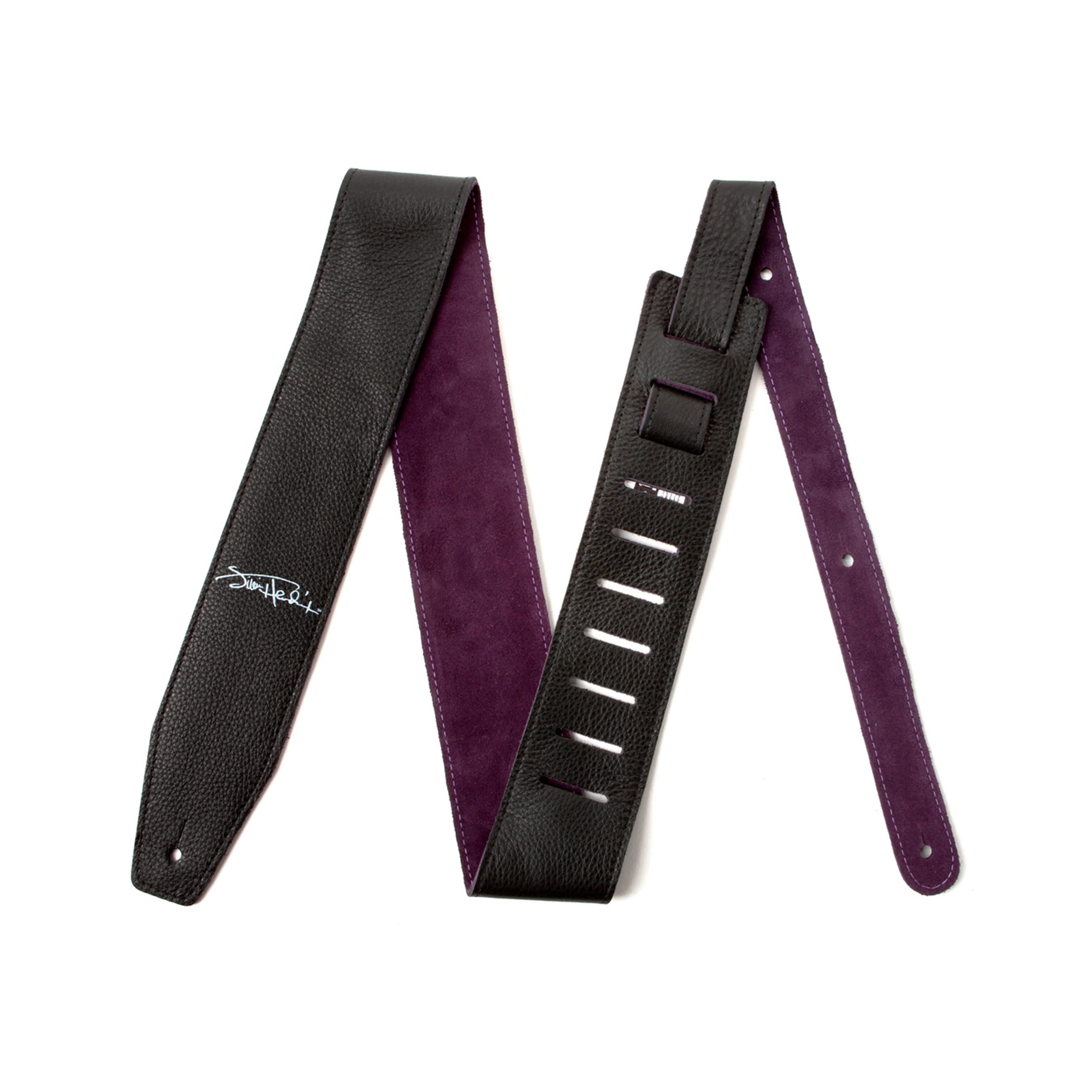 Jim Dunlop JH20 Jimi Hendrix Signature Leather Guitar Strap, Black