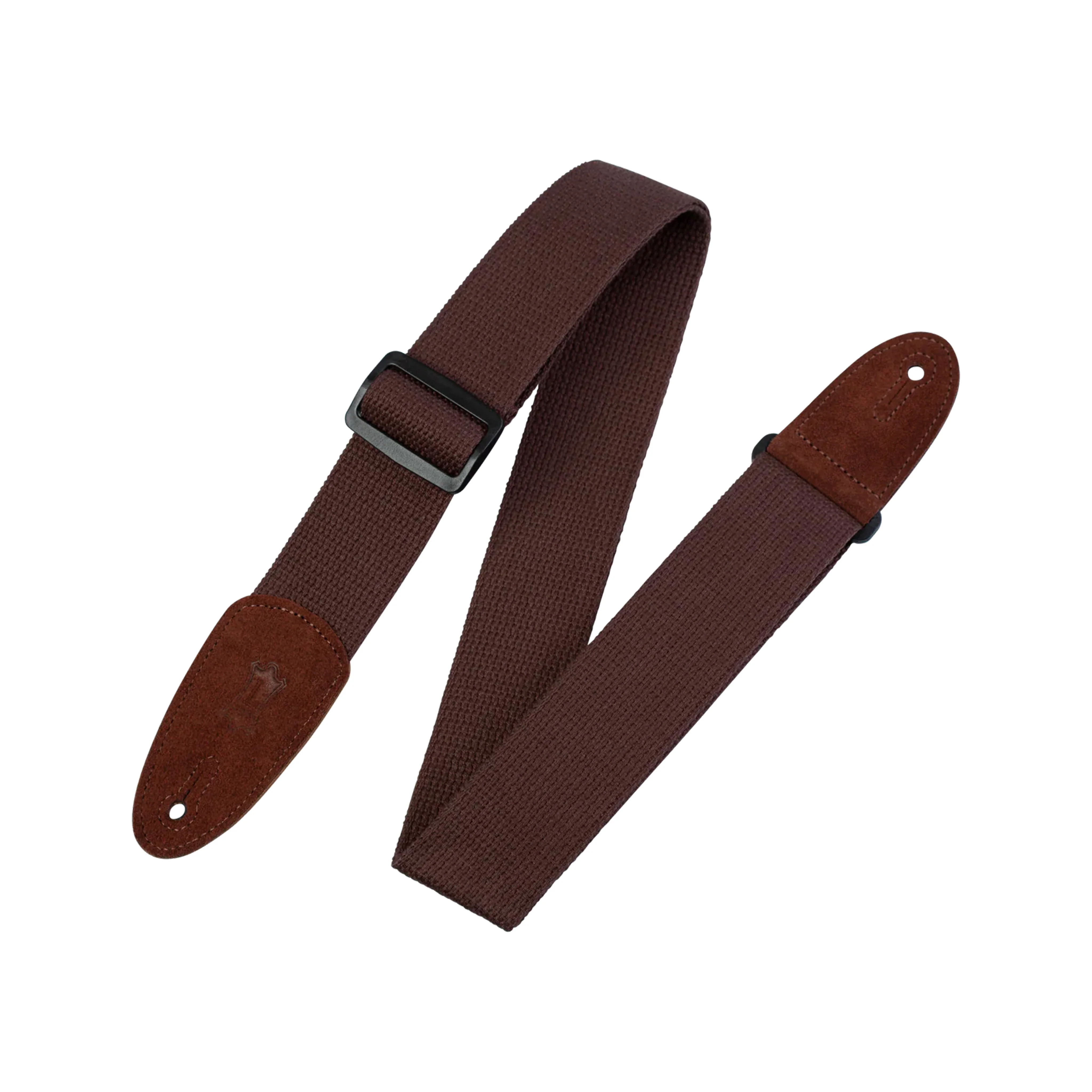 Levy's MC8 2inch Cotton with Suede Ends Guitar Strap, Brown