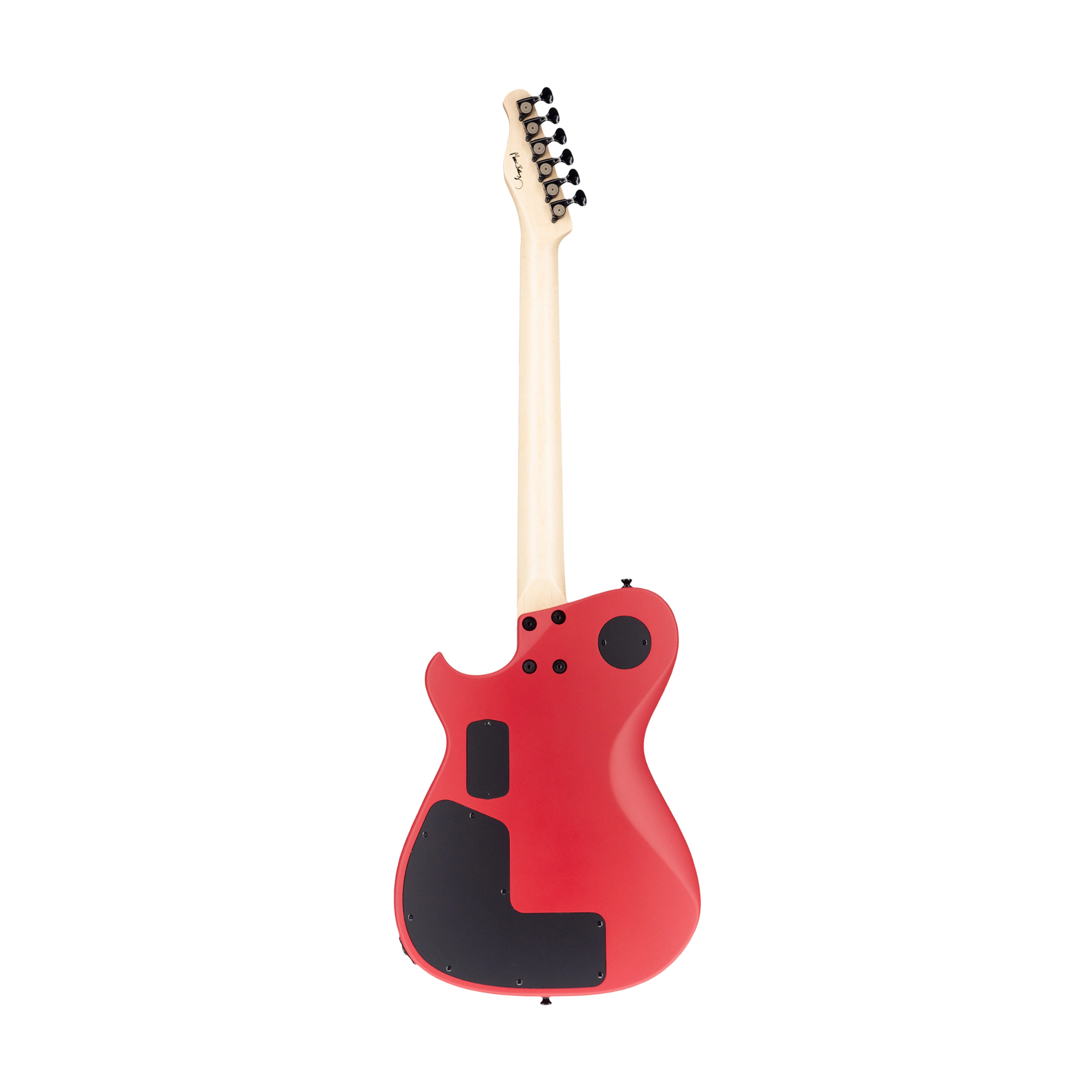 Manson Guitar Works MB-1 New Era Sustainiac and Fuzz Factory Electric Guitar, Ebony FB, Satin Fire Red - Image 2