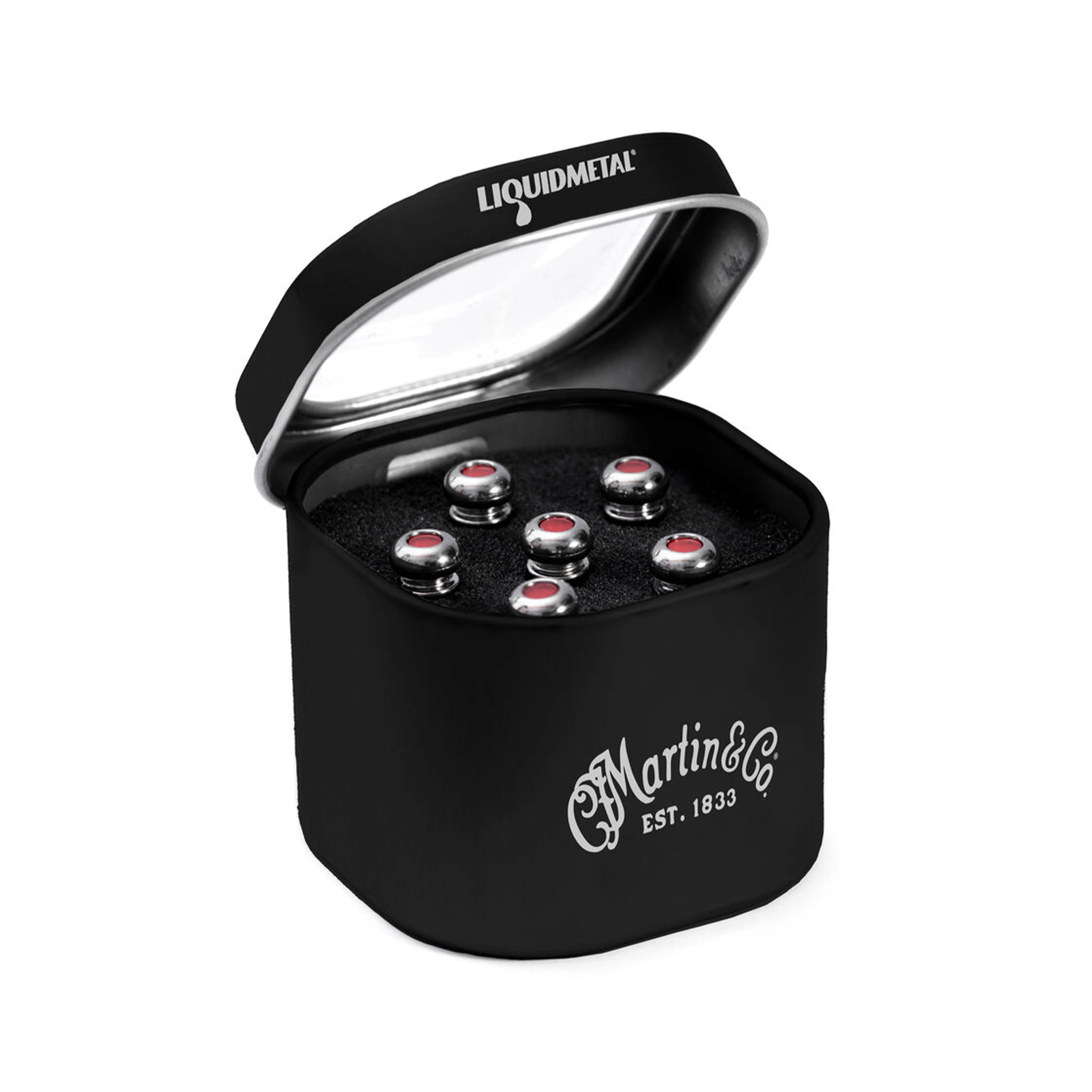 Martin 18APP0007 Bridge Pins, Chrome, Tin of 6