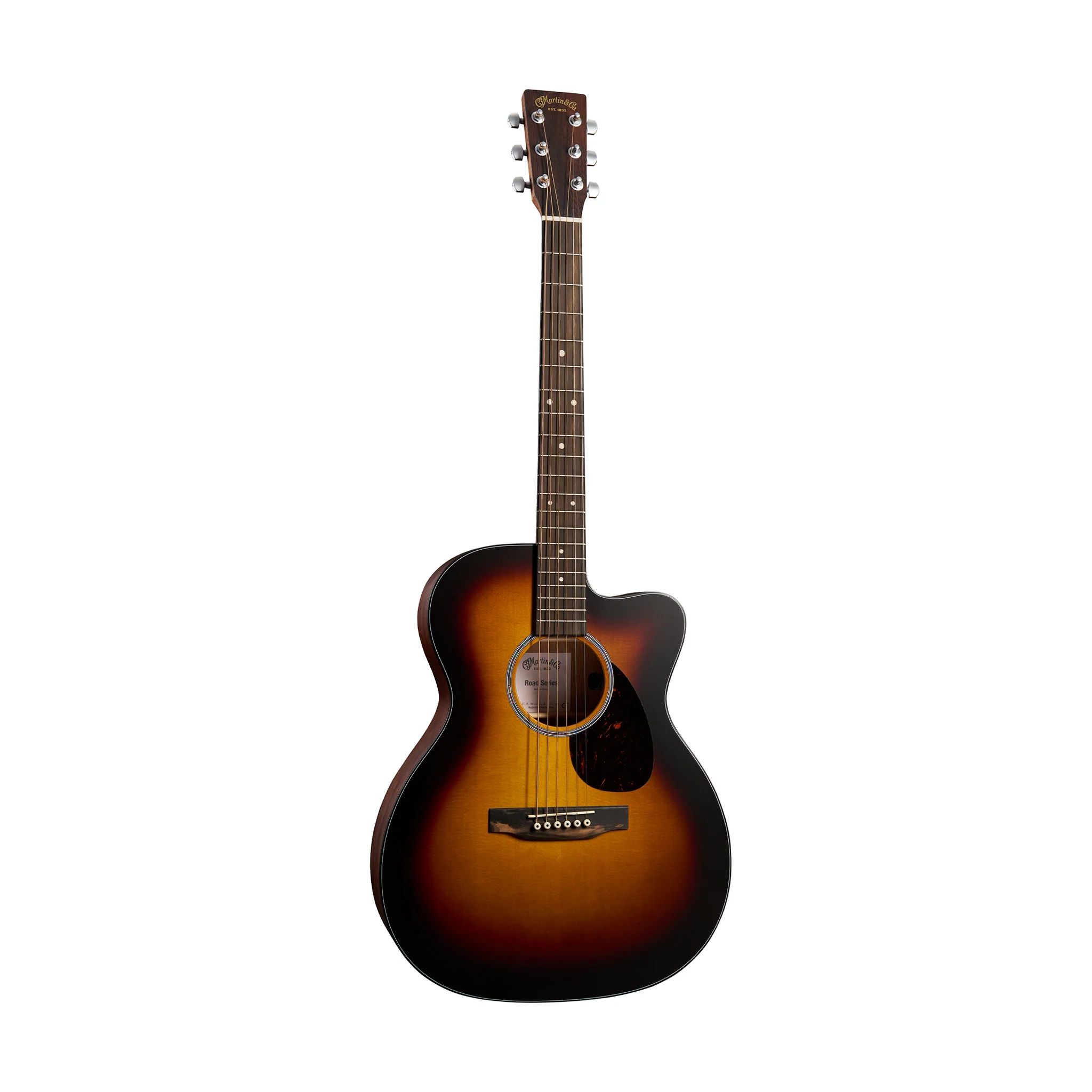 Martin OMC-10E Road Series Modern Acoustic-Electric Guitar w/Case, Burst