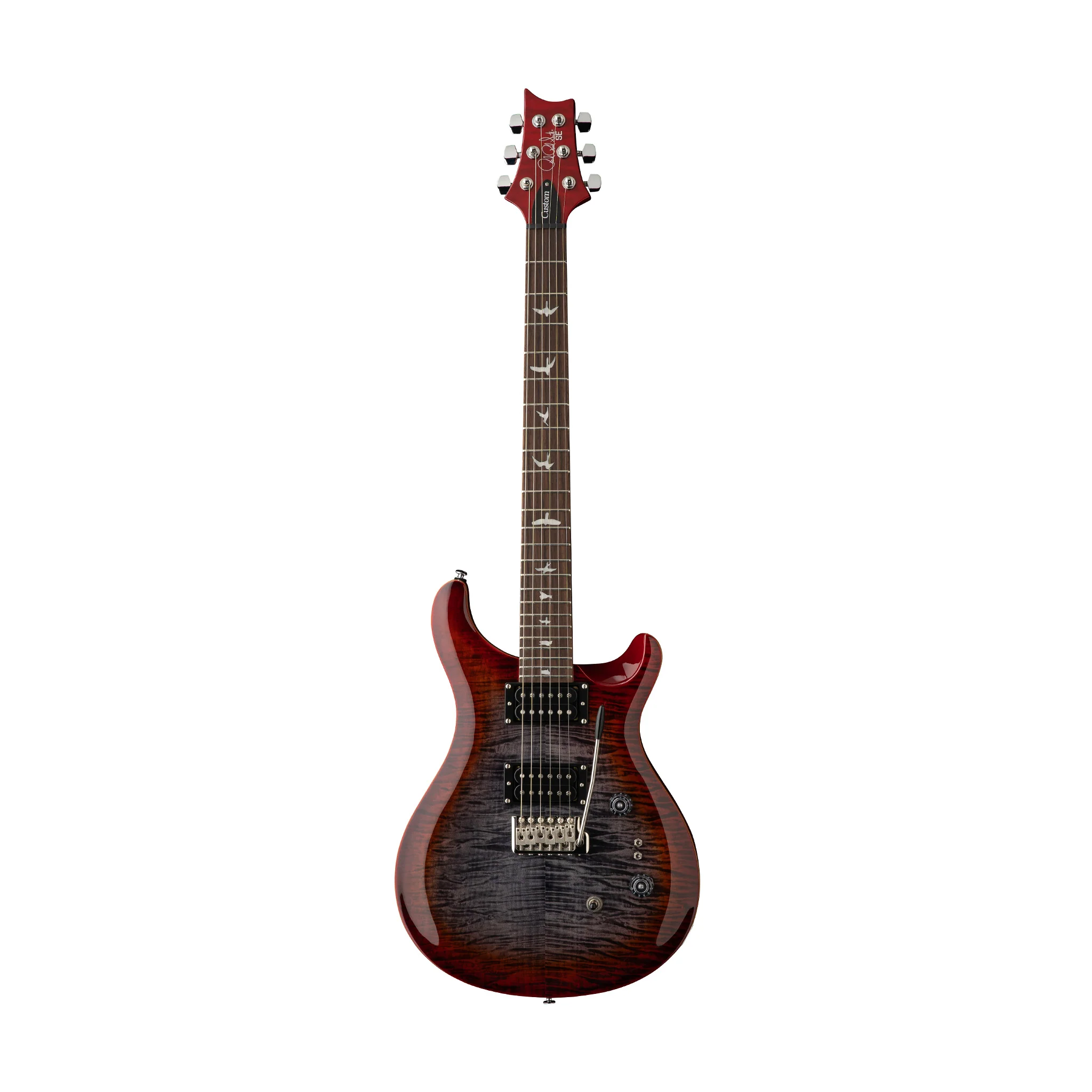 PRS SE Custom 24-08 Electric Guitar, Charcoal Cherry Burst